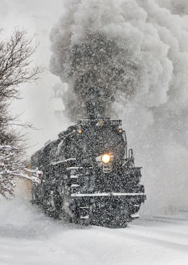 A Locomotive in Winter